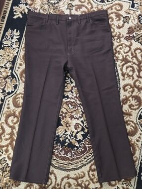 Wrangler Polyester Pleated Pants Trousers Western Slacks Retro Cowboy
